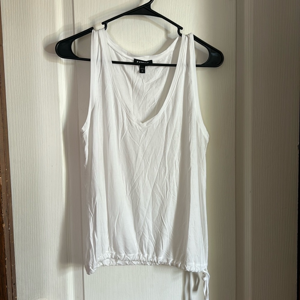 Express white tie detail top